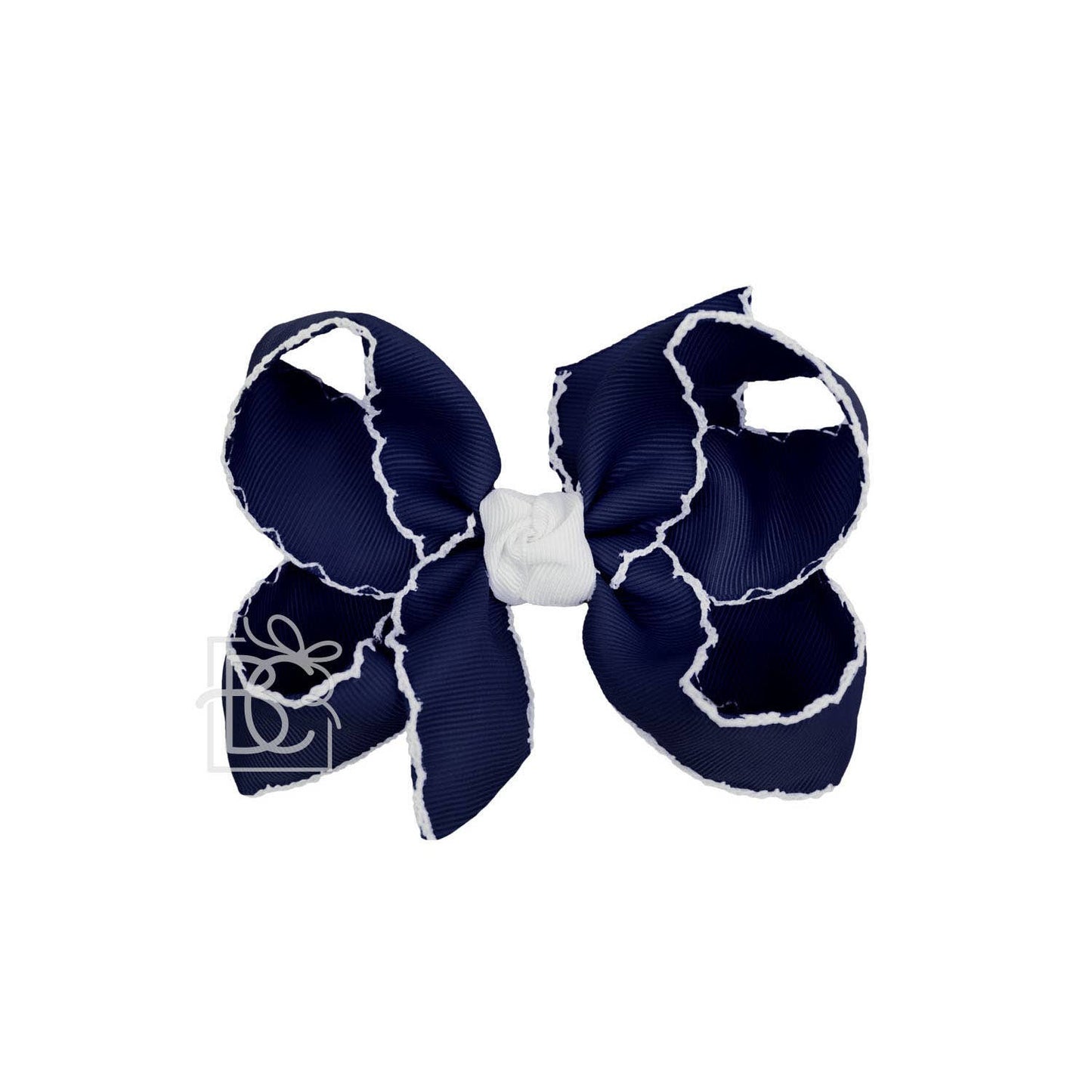 CROCHET EDGE RIBBON BOW ON CLIP
