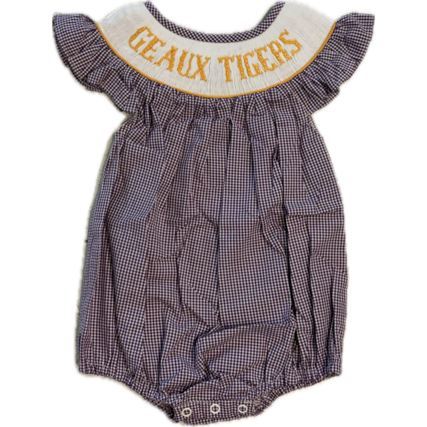 Geaux Tigers Smock Girl Bubble