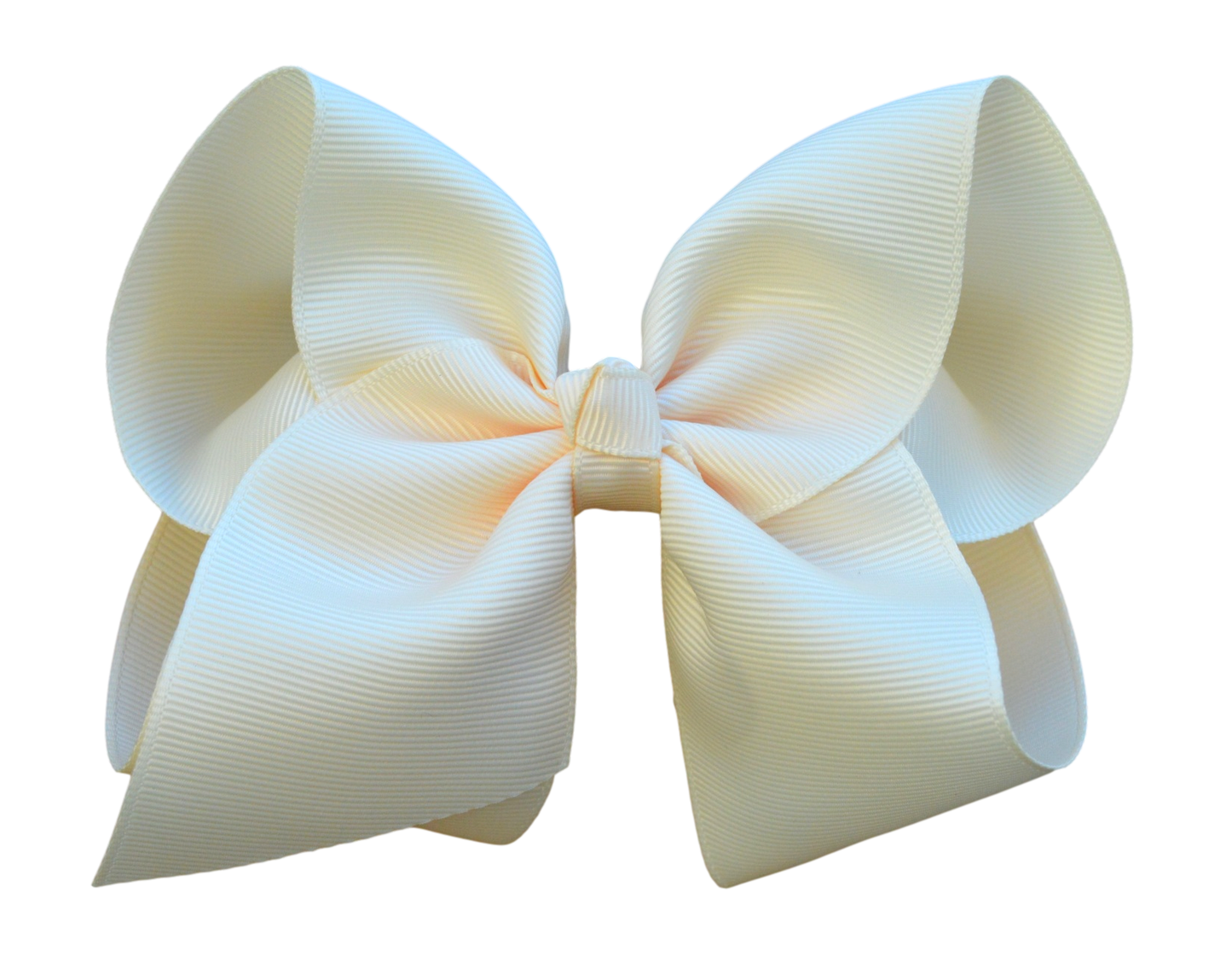 4 inch Solid Cream Grosgrain Bow