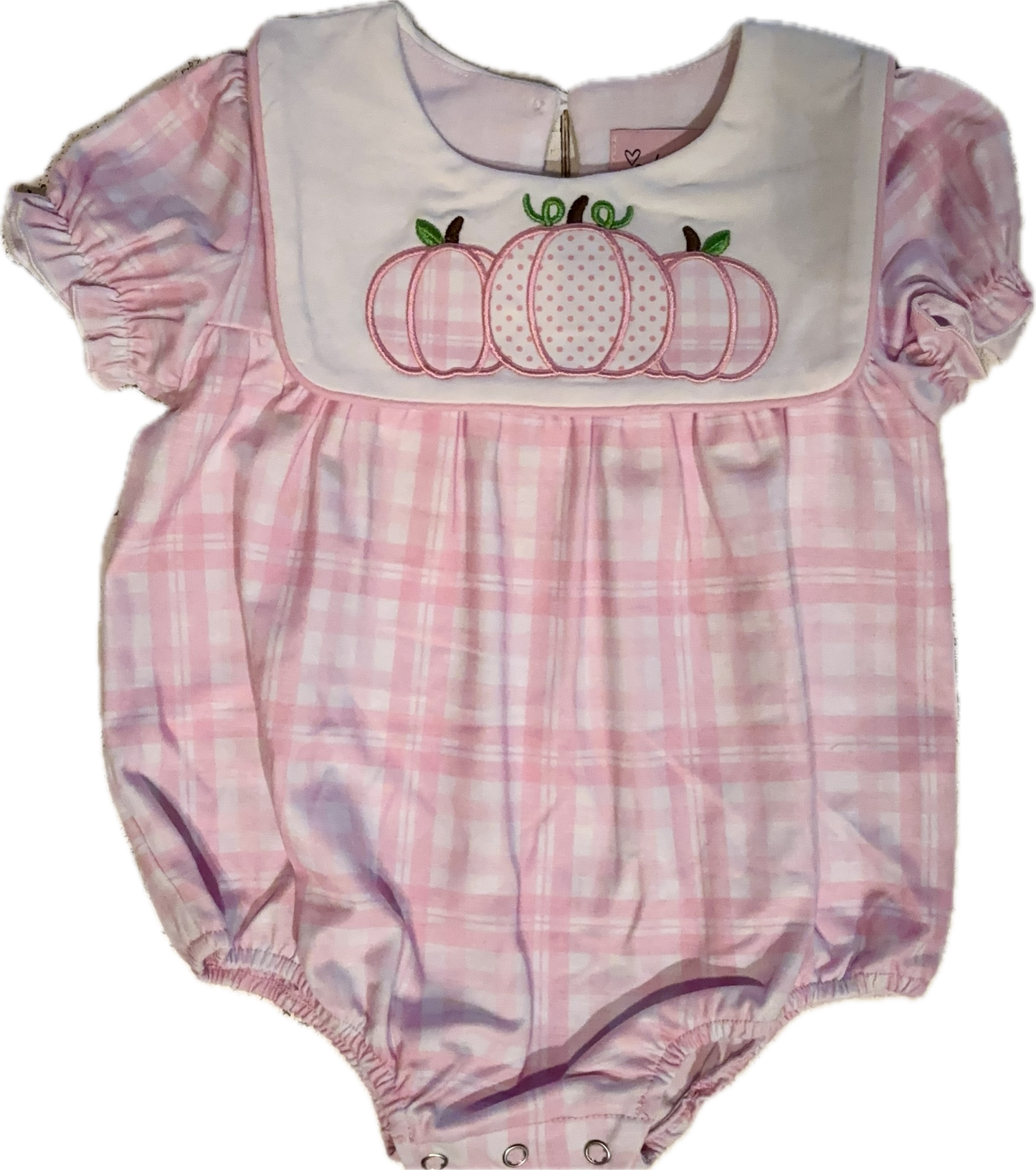 Pink Plaid Pumpkin bubble
