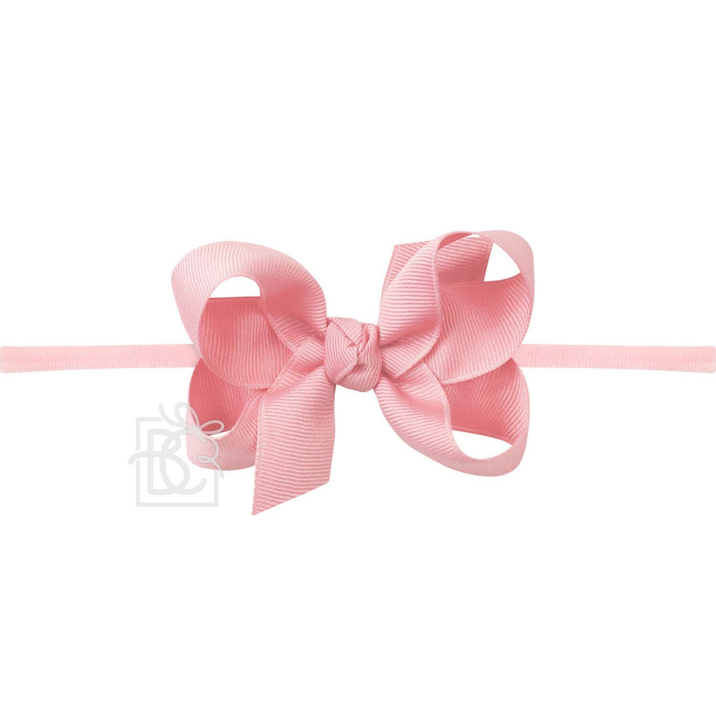 1/4" PANTYHOSE HEADBAND W/SIGNATURE GROSGRAIN BOW PINK