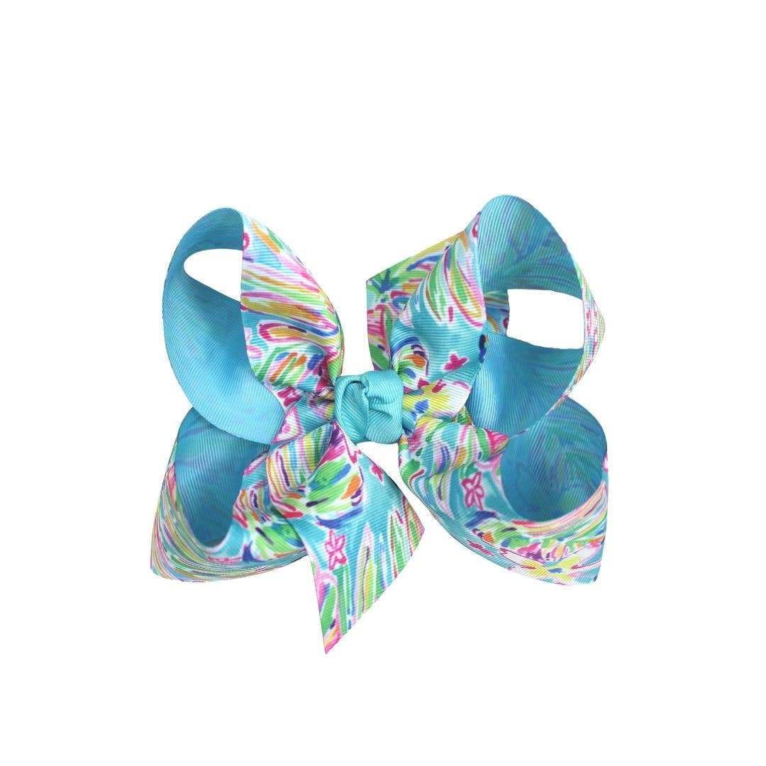 Lilly Inspired Bows- Aqua