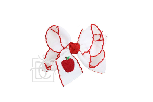 EMBROIDERED CROCHET EDGE BOWS