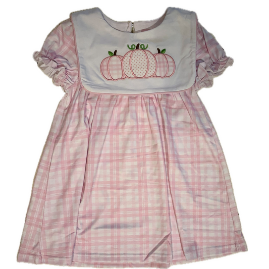 Pink Plaid Pumpkin Dress