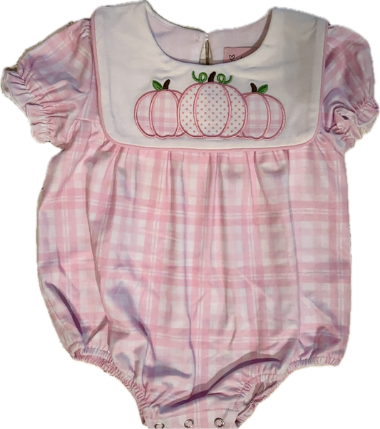 Pink Plaid Pumpkin bubble
